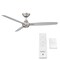 Wac Blitzen Indoor and Outdoor 3-Blade Smart Ceiling Fan 54in Brushed Nickel with Remote Control, 120 V F-060 - alternate 4